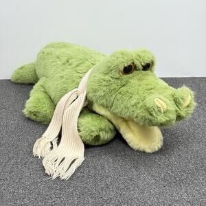 Younkers Plush Alligator Samuel S Scales w/ Scarf 32" Can Feel Scales on Back